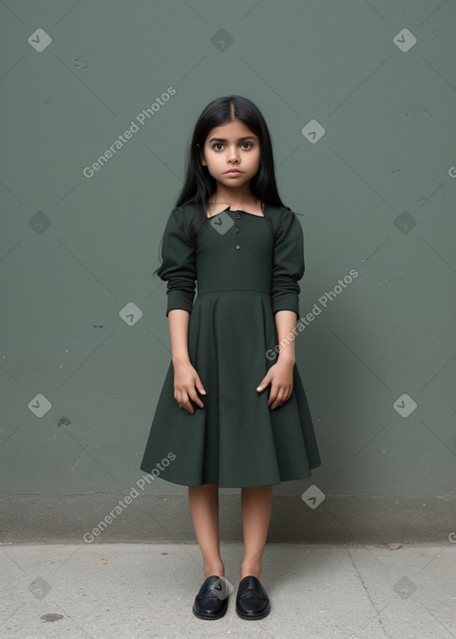 Ecuadorian child girl with  black hair