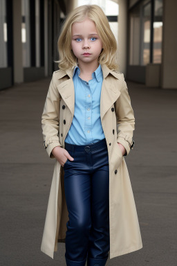 Caucasian child female with  blonde hair