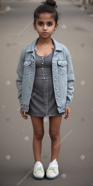 Saudi arabian child girl with  gray hair