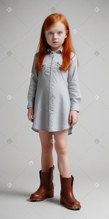 Finnish child girl with  ginger hair