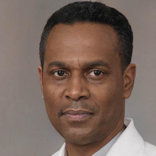 Neutral latino adult male with short  black hair and brown eyes