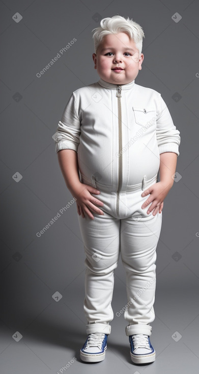 Italian child boy with  white hair