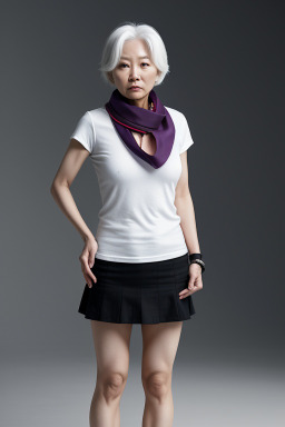 Korean 45 years female with  white hair