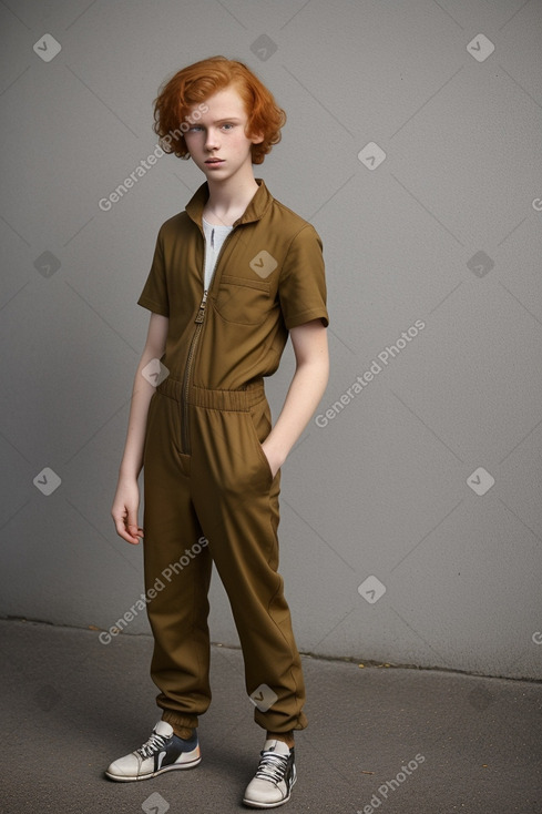 Czech teenager boy with  ginger hair