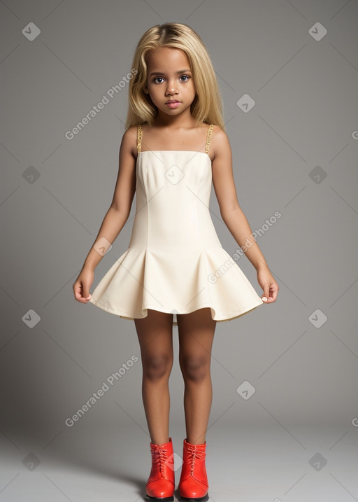 Dominican child female with  blonde hair