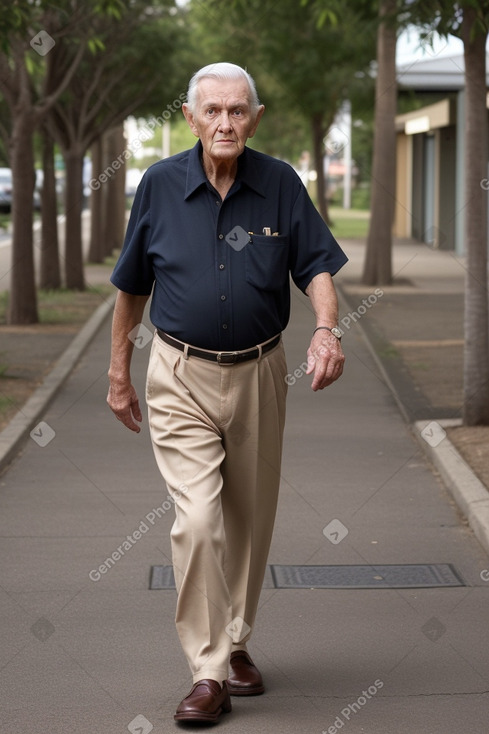 Australian elderly male with  brown hair