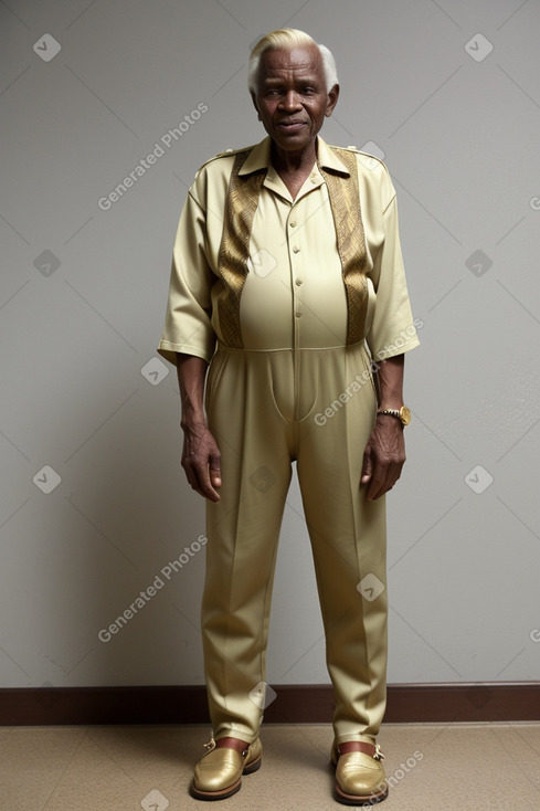 Tanzanian elderly male with  blonde hair