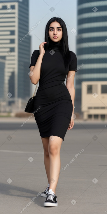 Emirati young adult female with  black hair