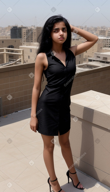 Yemeni teenager girl with  black hair