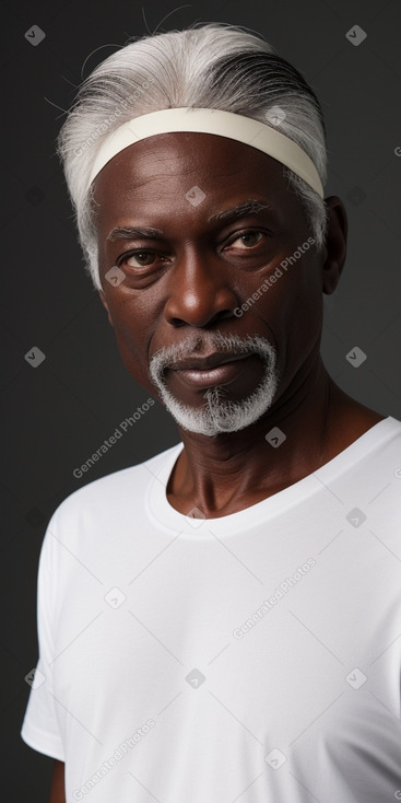 45 years male with  white hair