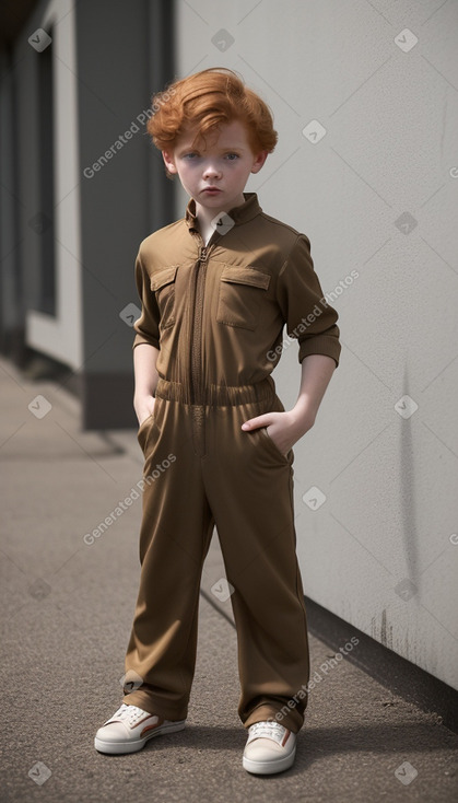 American child boy with  ginger hair