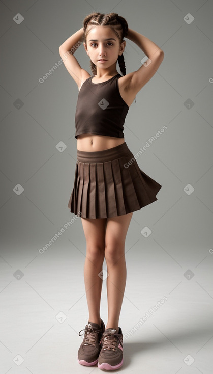 Jordanian child girl with  brown hair