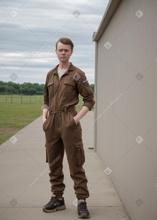 Danish adult non-binary with  brown hair