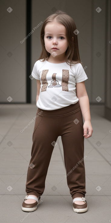 Belgian infant girl with  brown hair