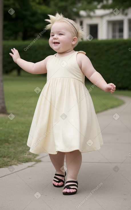 Belgian infant girl with  blonde hair