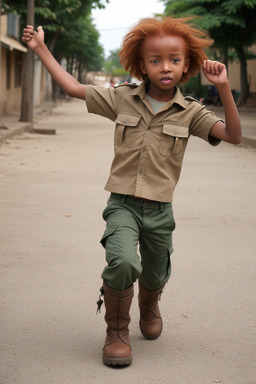 Ethiopian child boy with  ginger hair