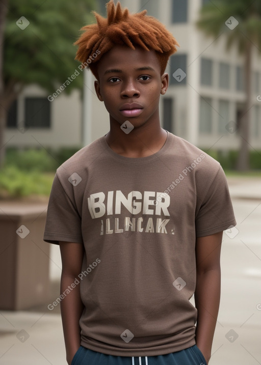 African american young adult male with  ginger hair