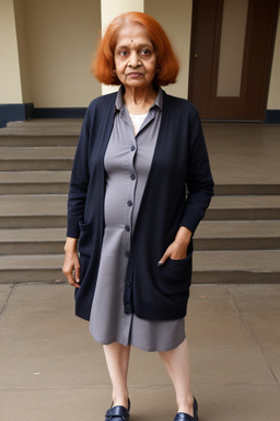 Indian elderly female with  ginger hair