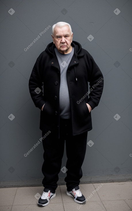 Czech elderly male with  black hair