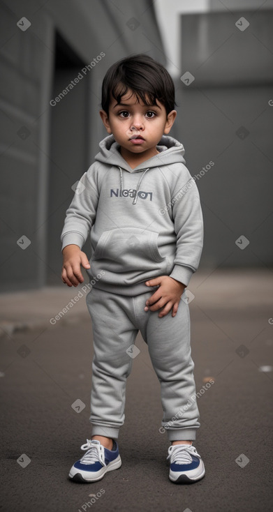 Nicaraguan infant boy with  gray hair