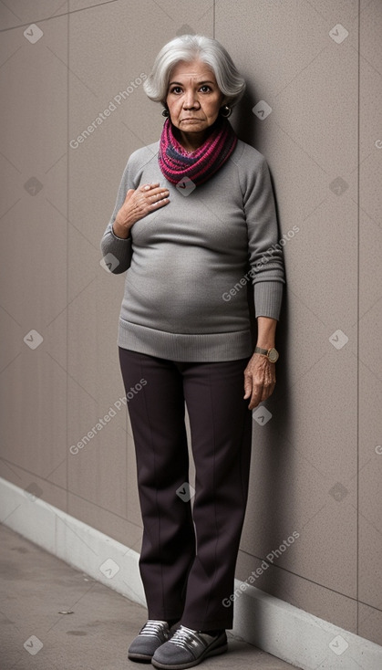 Mexican elderly female with  gray hair