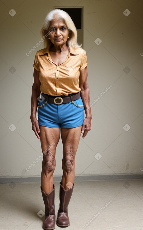 Sri lankan elderly female with  blonde hair