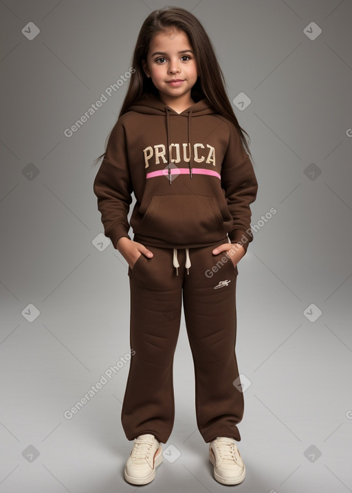 Puerto rican child girl with  brown hair