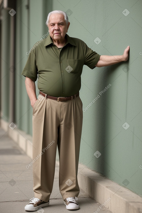 Greek elderly male with  brown hair