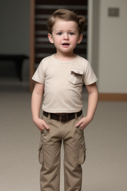 Caucasian infant boy with  brown hair