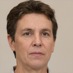 Neutral white adult male with short  brown hair and brown eyes