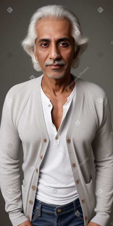 Saudi arabian 45 years male with  white hair