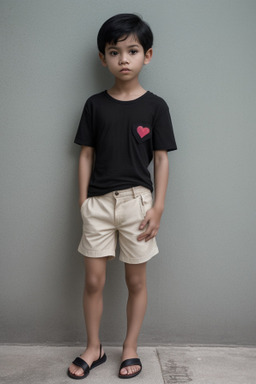 Singaporean child boy with  black hair