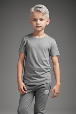 Swedish child boy with  gray hair