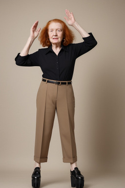 Belgian elderly female with  ginger hair