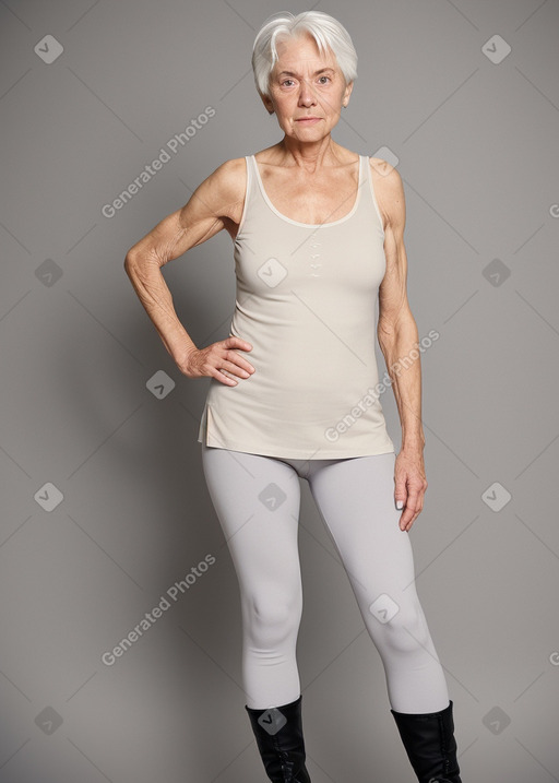 Danish elderly female with  white hair