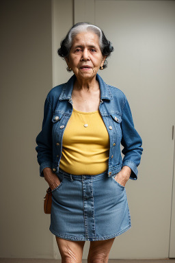 Costa rican elderly female with  black hair