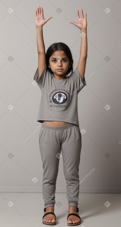 Mexican child female with  gray hair