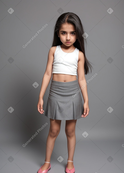 Qatari child girl with  gray hair