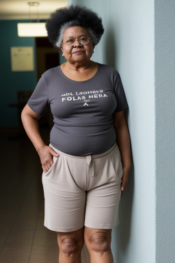 Panamanian elderly female with  gray hair