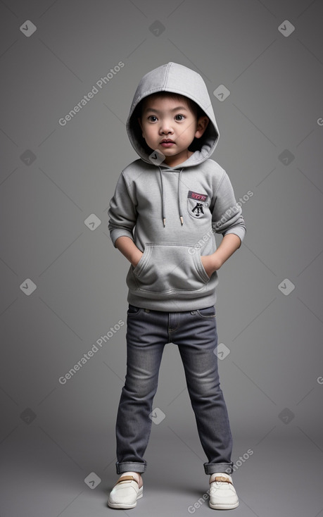 Singaporean infant boy with  gray hair