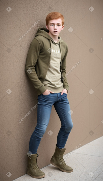 Jordanian teenager boy with  ginger hair