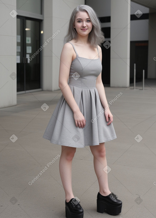 Irish young adult female with  gray hair