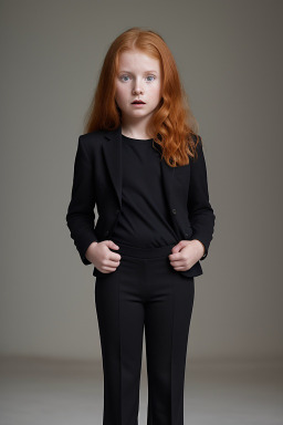 Chilean child girl with  ginger hair