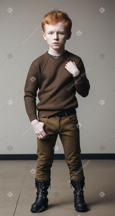 Irish child boy with  ginger hair