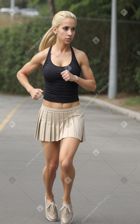 Puerto rican adult female with  blonde hair