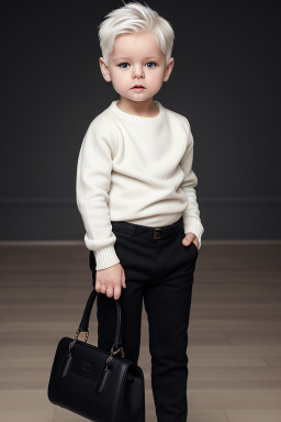 Czech infant boy with  white hair