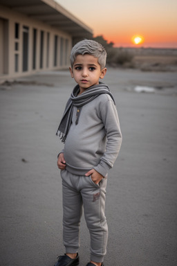 Syrian infant boy with  gray hair