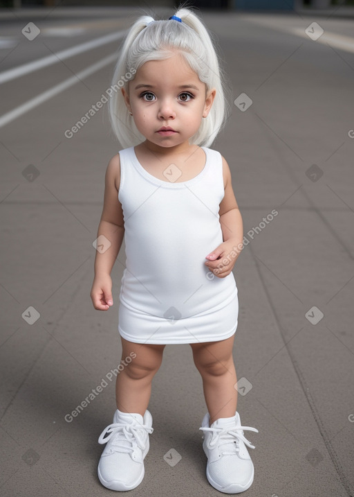 Puerto rican infant girl with  white hair