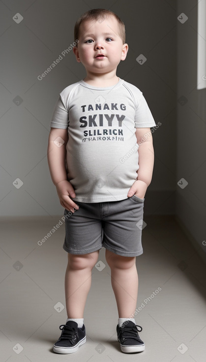 Slovak infant boy with  gray hair