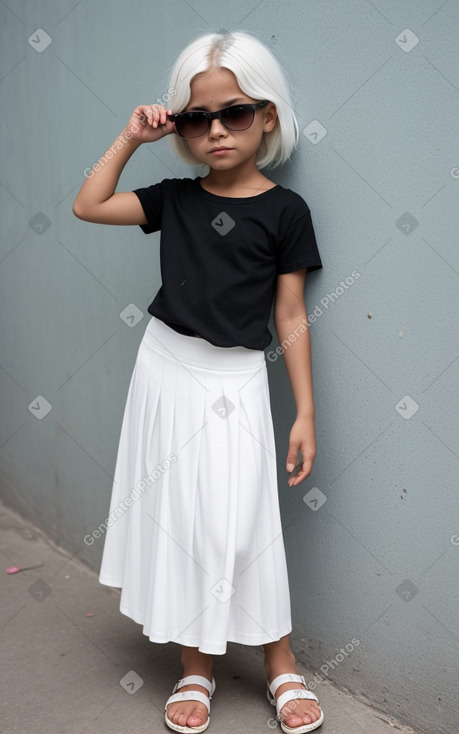 Nicaraguan child girl with  white hair